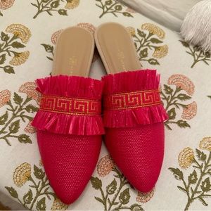 Brand new Michelle McDowell Carmen size 7 hot pink mules